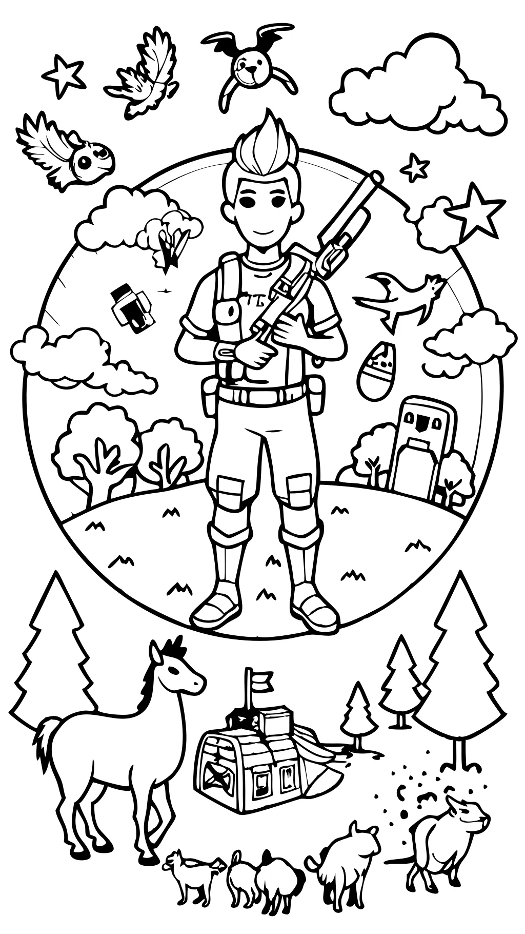 free fortnite coloring pages